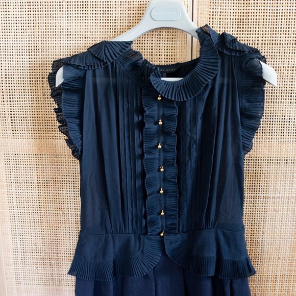 Marc by Marc Jacobs Navy Blue Ruffle Dress - Picture 3 of 3